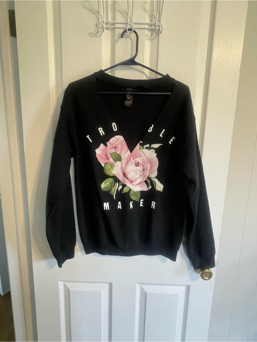 Forever 21 Oversized Black Pullover Sweater size S